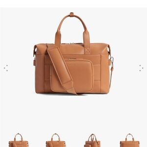 Monos Metro Duffel in Tan Vegan leather .